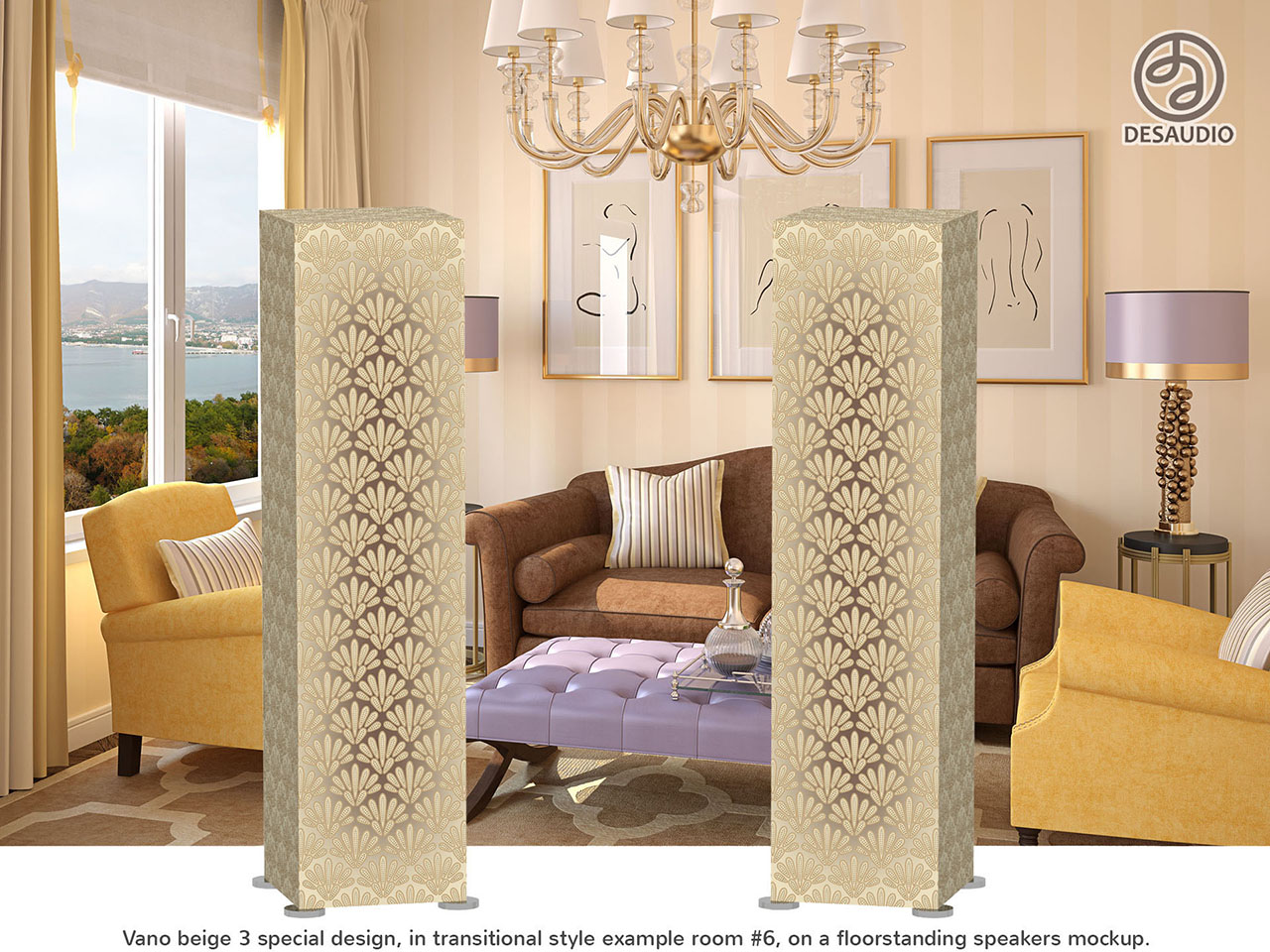 Desaudio Vano beige 3 special design in transitional style example room # 6