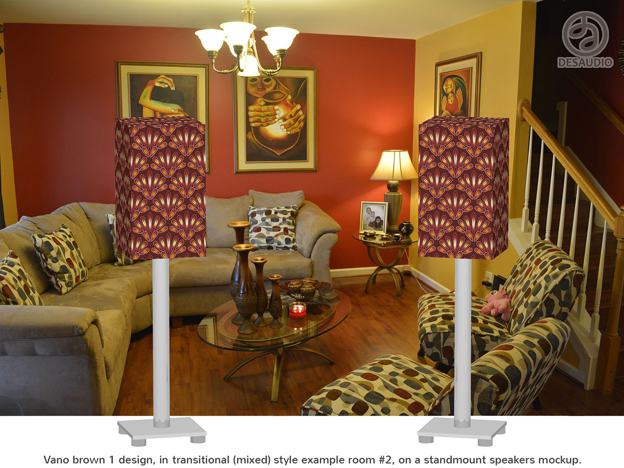 Desaudio Vano brown 1 design in English country style example room # 2