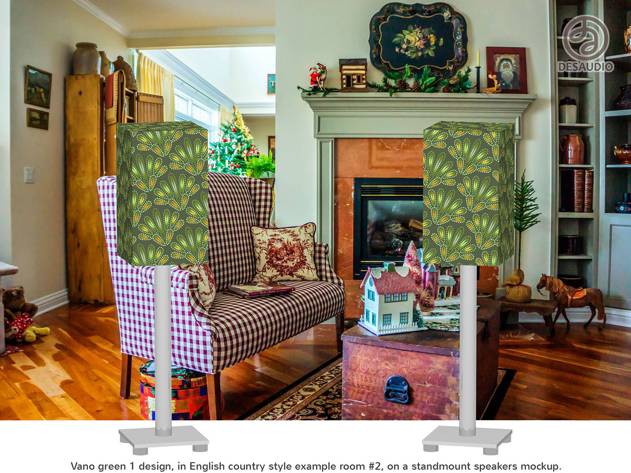 Desaudio Vano green 1 design in English country style example room # 2