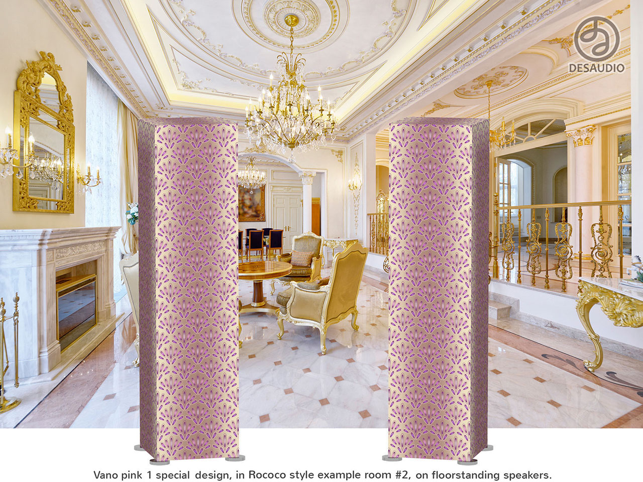 Desaudio Vano pink 1 special design in rococo style example room # 2
