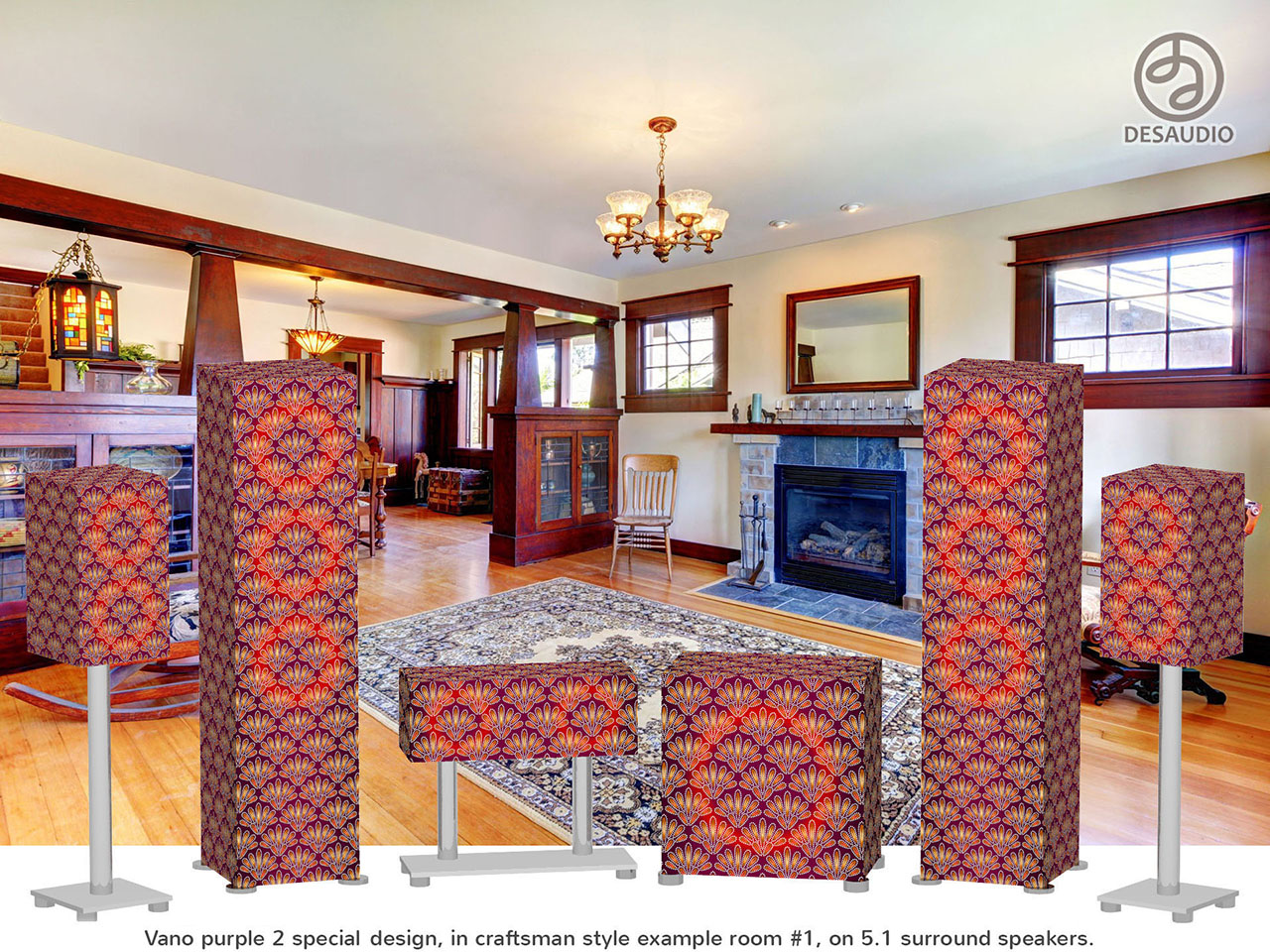 Desaudio Vano purple 2 special design in craftsman style example room # 1