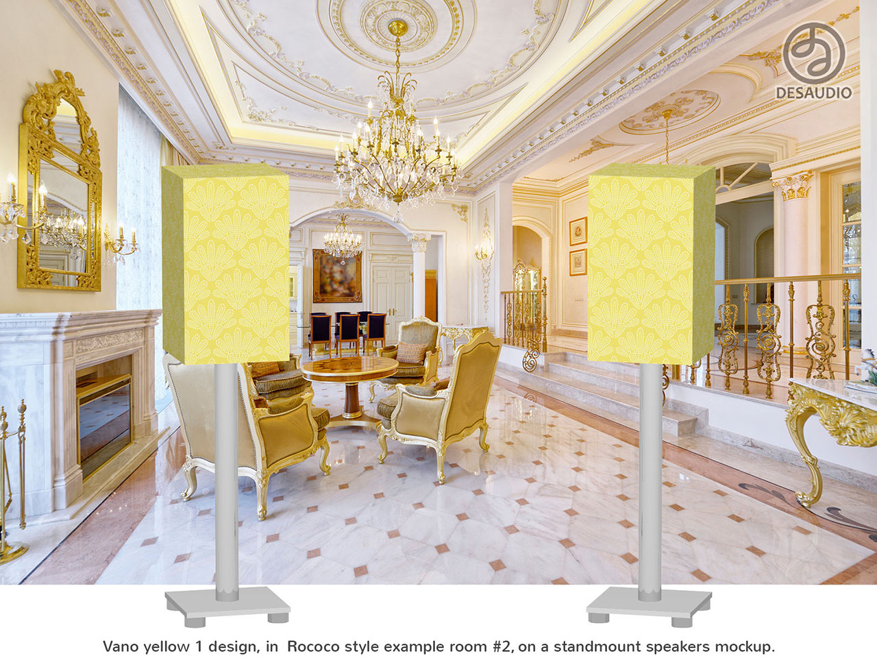 Desaudio Vano yellow 1 design in rococo style example room # 2