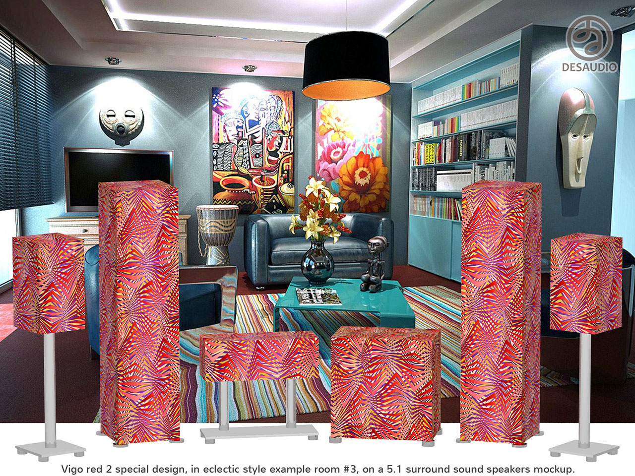Desaudio Vigo red 2 special design in eclectic style room # 3