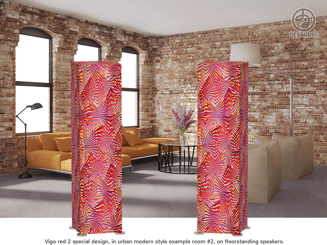 Desaudio Vigo red 2 special design in urban modern style room # 2