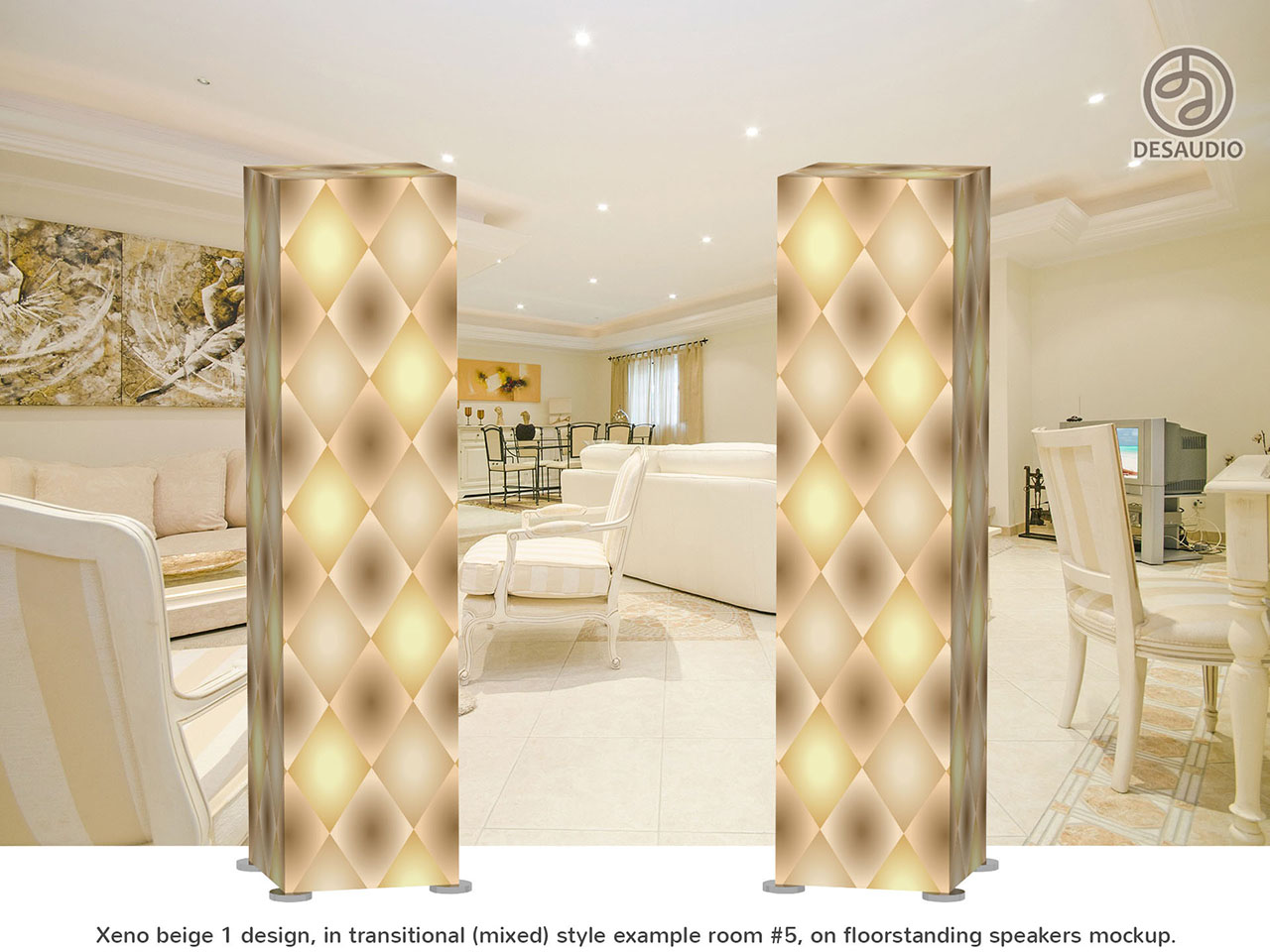 Desaudio Xeno beige 1 design in transitional style room # 5
