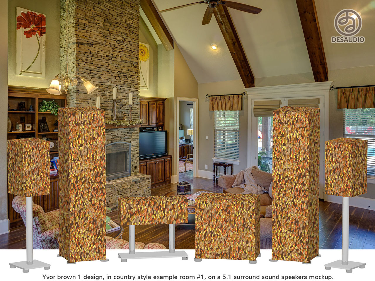 Desaudio Yvor brown 1 design in country style example room # 1