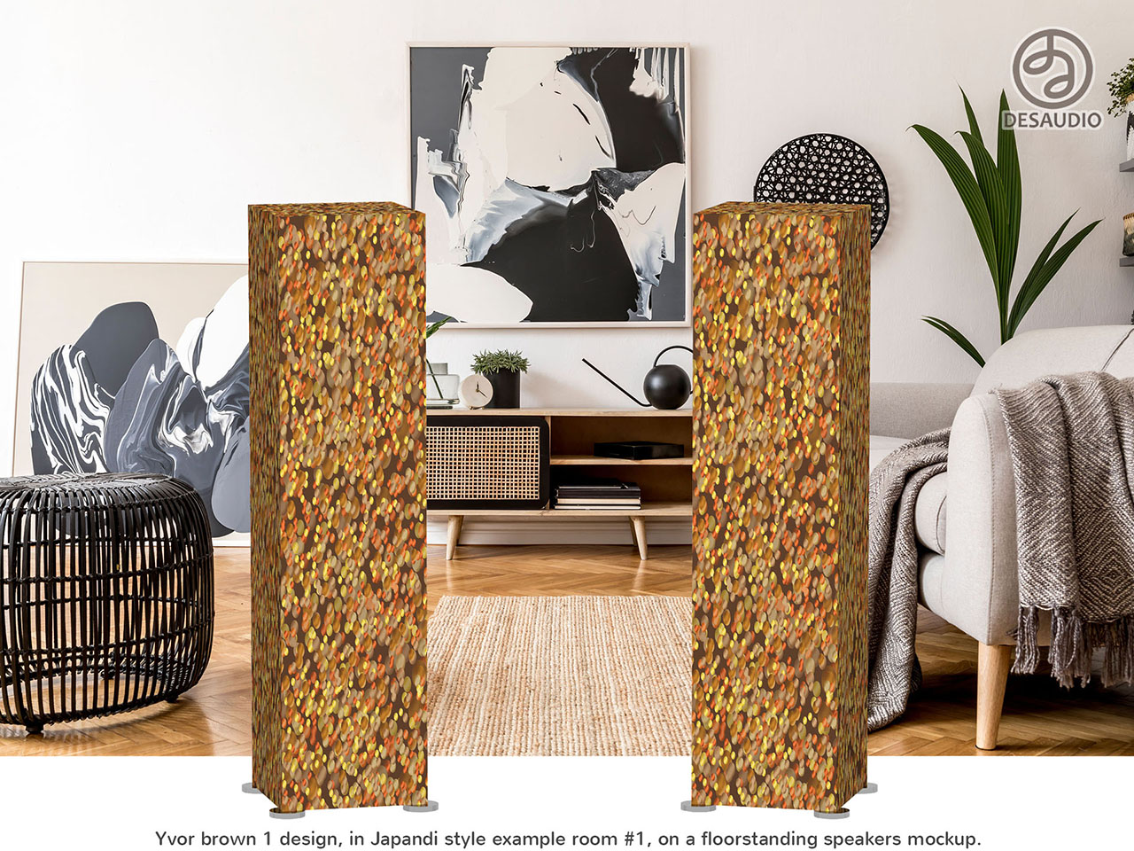 Desaudio Yvor brown 1 design in japandi style example room # 1