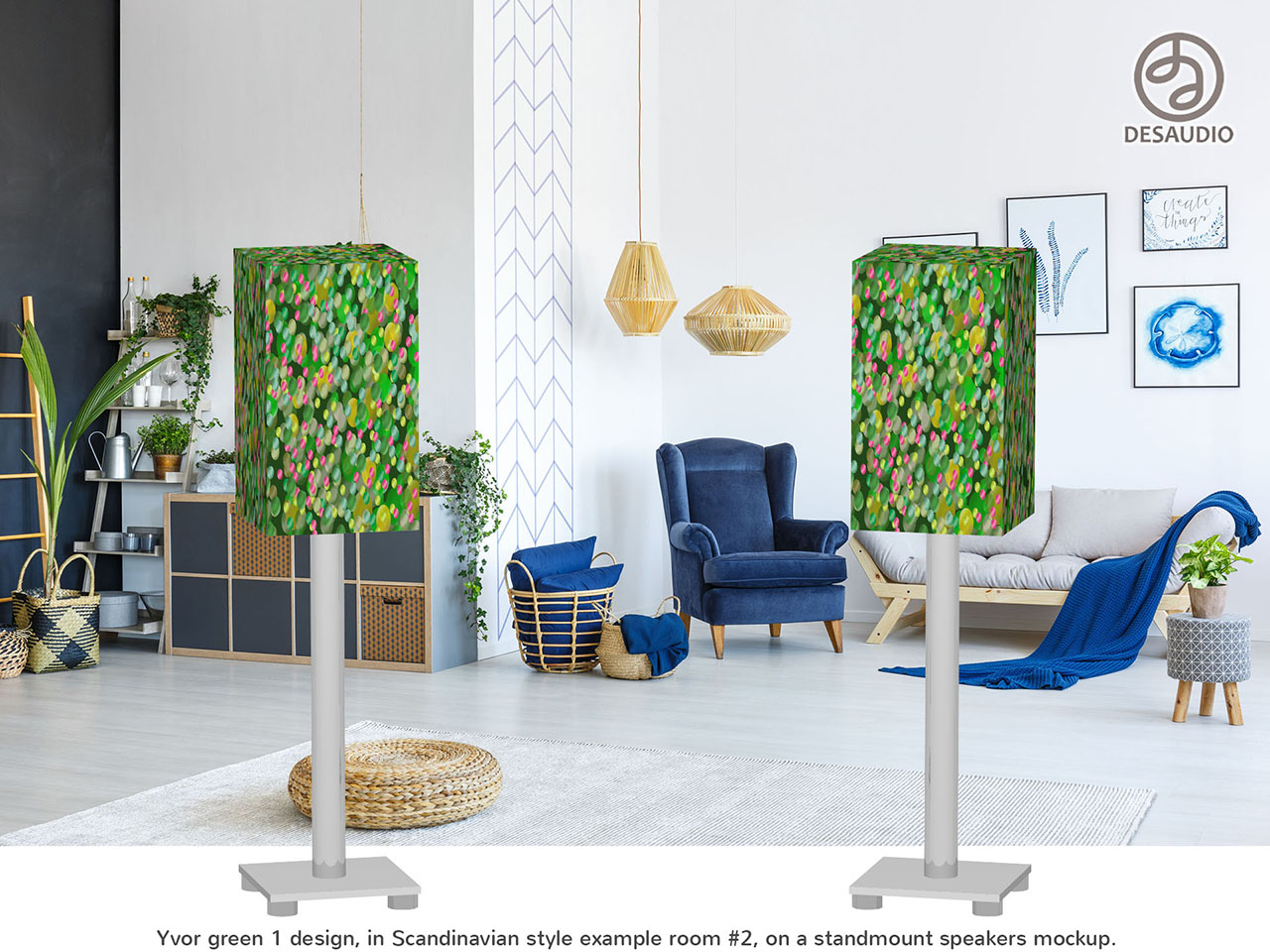 Desaudio Yvor green 1 design in Scandinavian style example room # 2