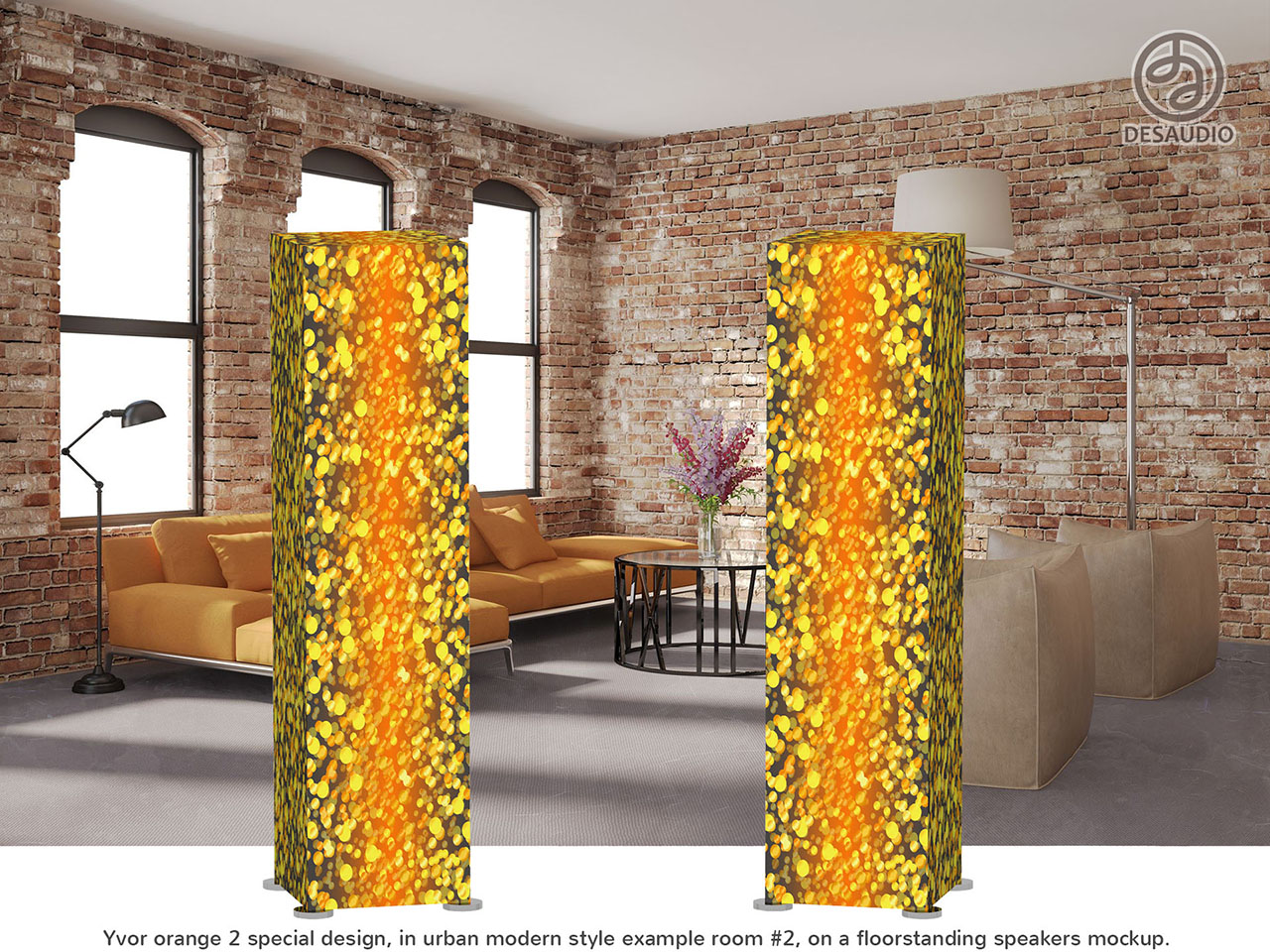 Desaudio Yvor orange 2 special design in urban modern style example room # 2