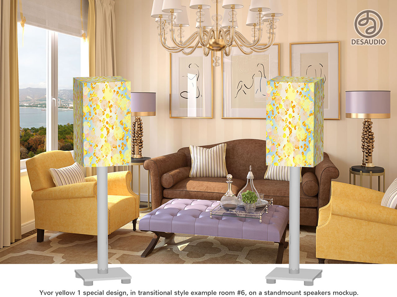 Desaudio Yvor yellow 1 special design in transitional style example room # 6