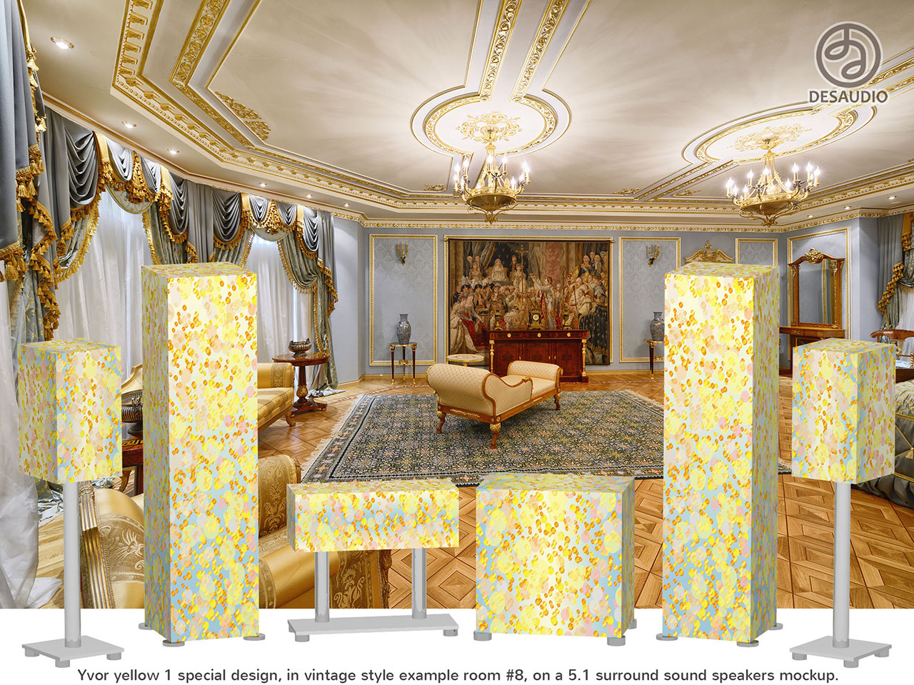 Desaudio Yvor yellow 1 special design in vintage style example room # 8