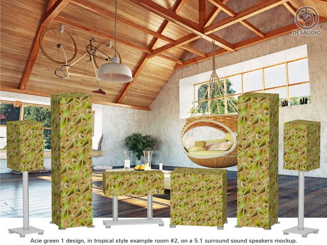 Desaudio Acie green 1 design in tropical style example room # 2