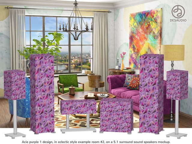 Desaudio Acie purple 1 design in eclectic style example room # 2