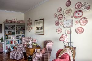 Overview of Desaudio designs in english country style example room # 1