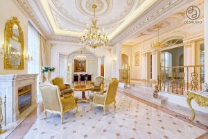 Overview of Desaudio designs in rococo style example room # 2