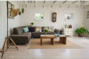 Overview of Desaudio designs in scandinavian style example room #1