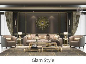 Glam style example rooms