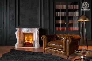 Overview of Desaudio designs in transitional style example room # 7