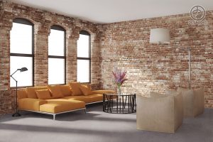 Overview of Desaudio designs in urban modern style example room # 2