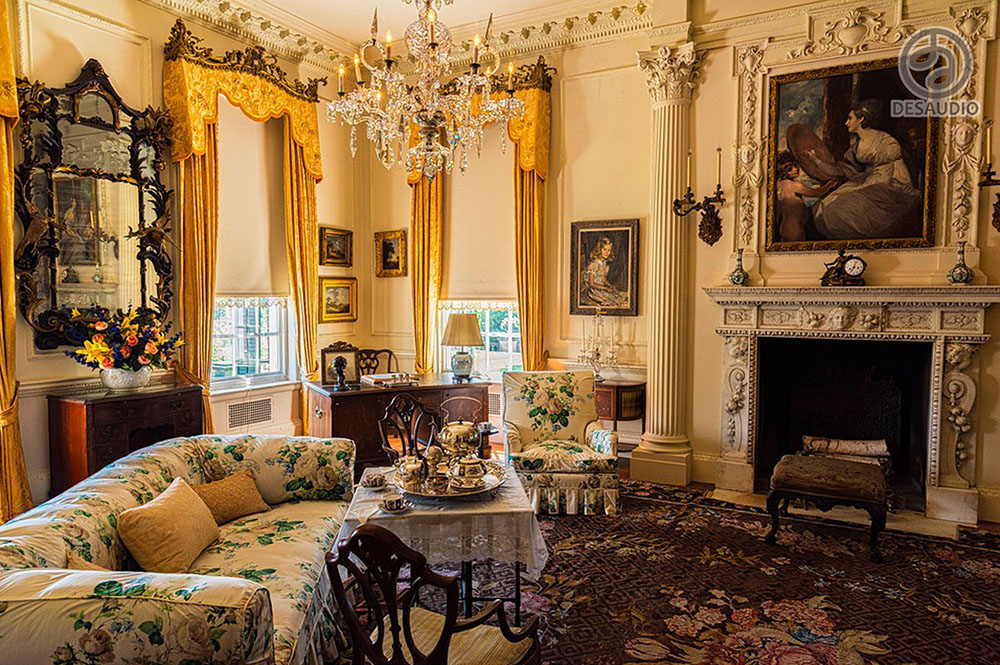 Overview of Desaudio designs in vintage style example room # 1