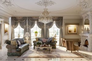 Overview of Desaudio designs in vintage style example room # 7